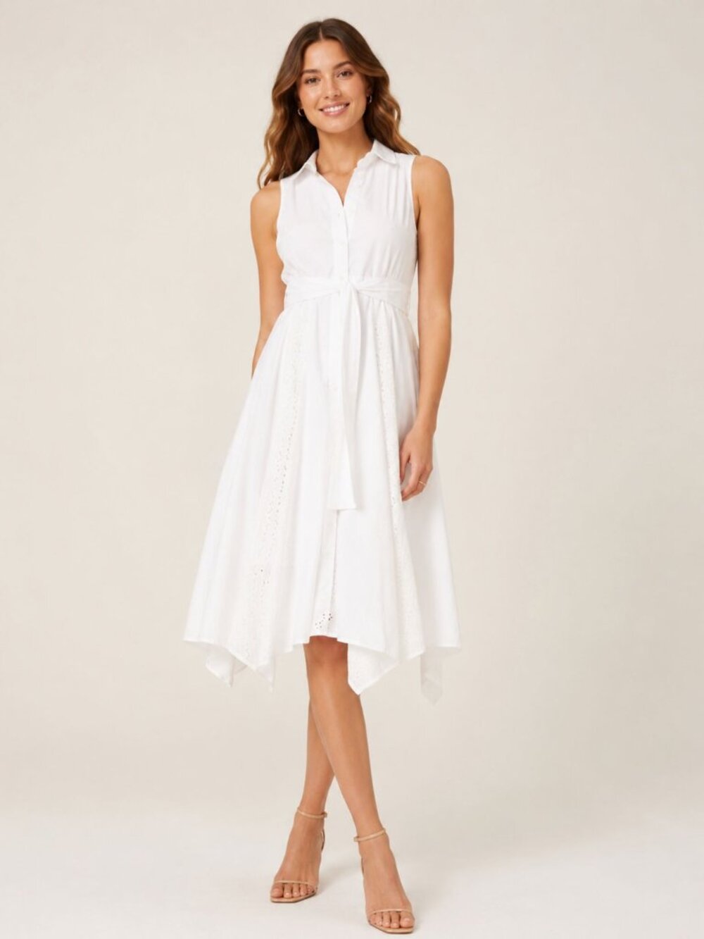 Marissa Webb Collective White Cotton Poplin Dress Size 6
